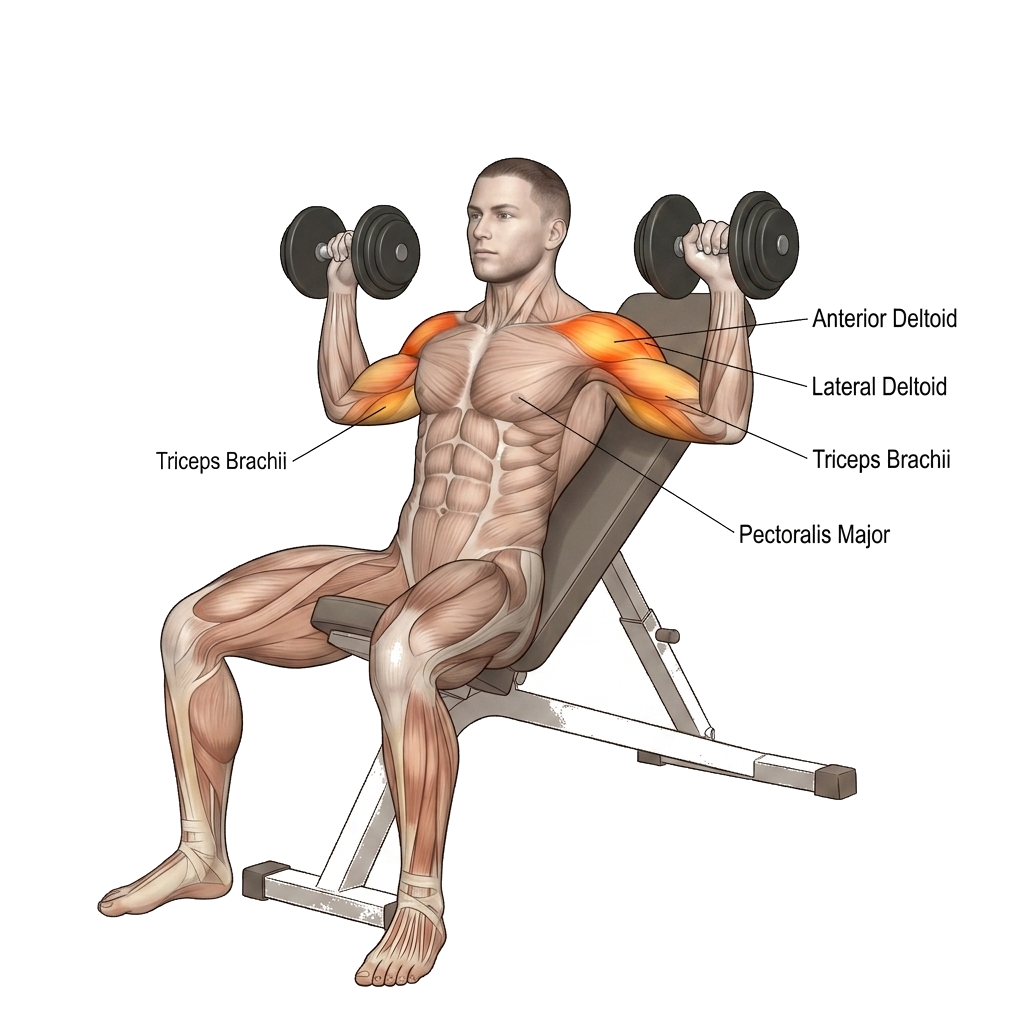 Arnold press anatomy diagram.