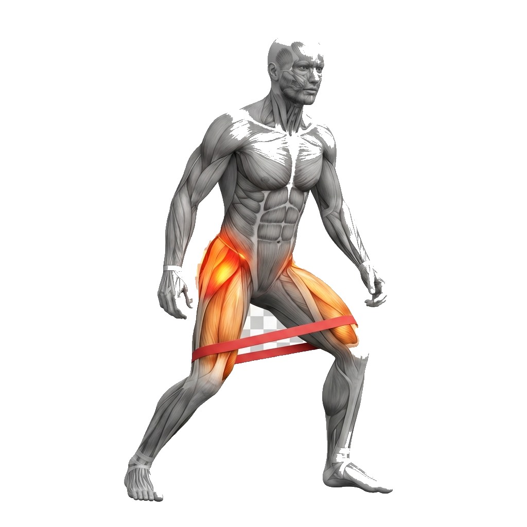 Banded monster walk anatomy diagram.