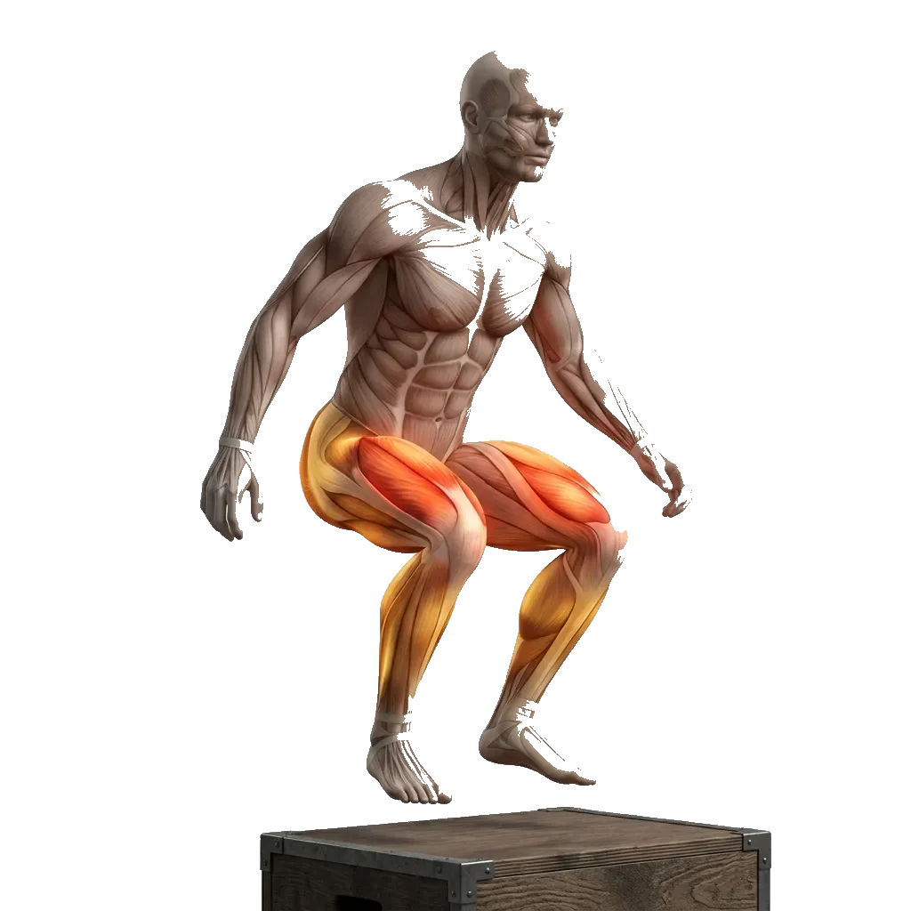 Box jump 5-frame range-of-motion animation