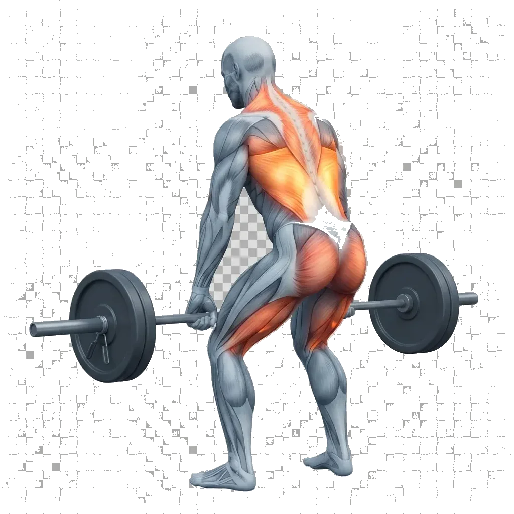 Rack pull (mid-shin) 5-frame range-of-motion animation