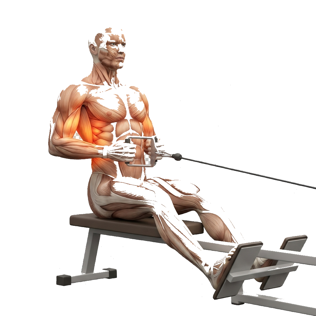 Sled row anatomy diagram.