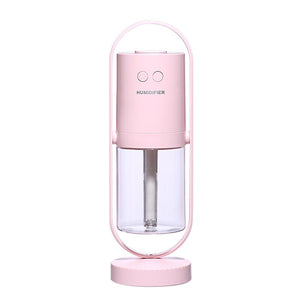 Mini Atomizing Night Light USB Projection Bedroom Humidifier Colorful Lamp